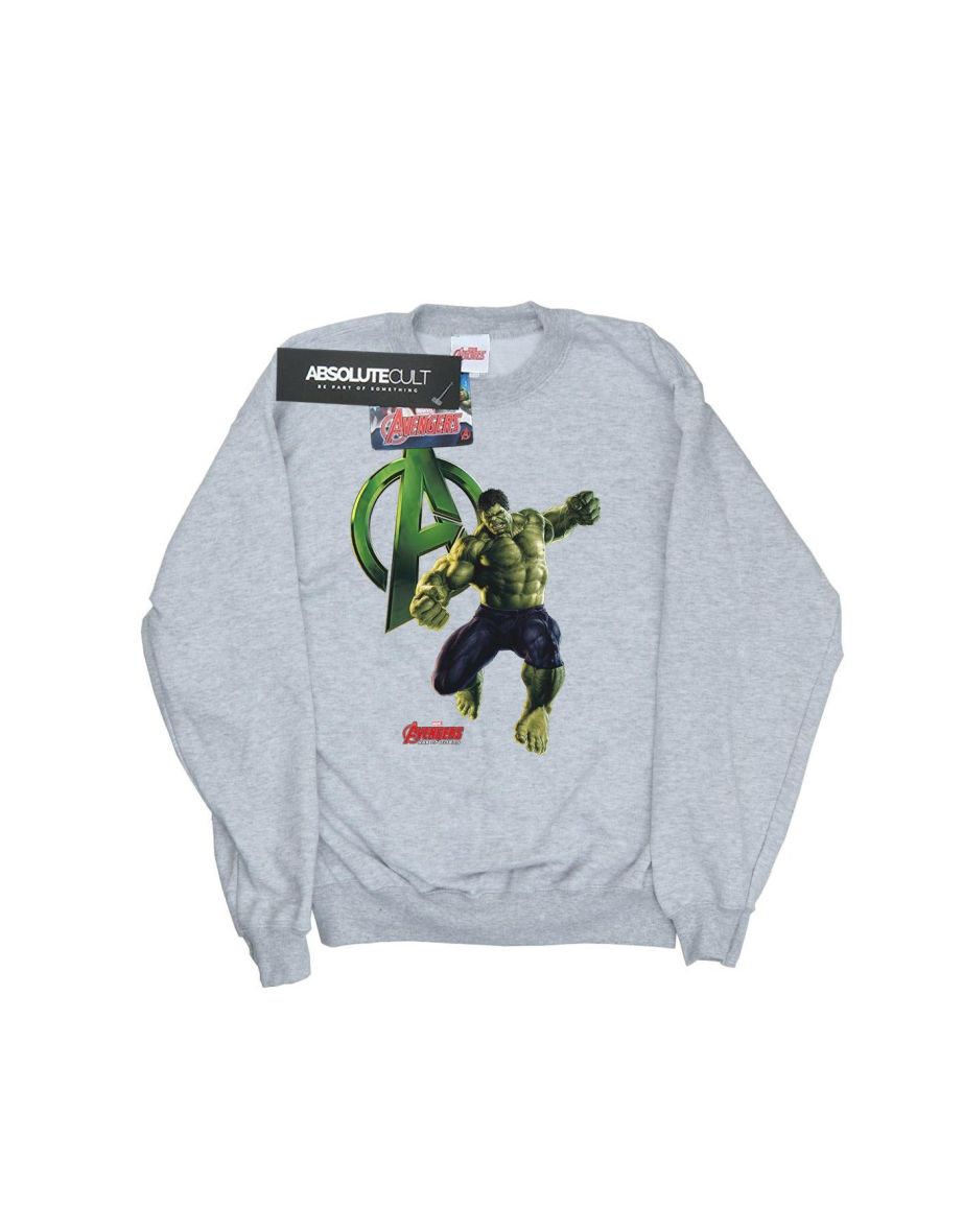 Marvel Boys Hulk Pose Sweatshirt - Sports Grey - 3
