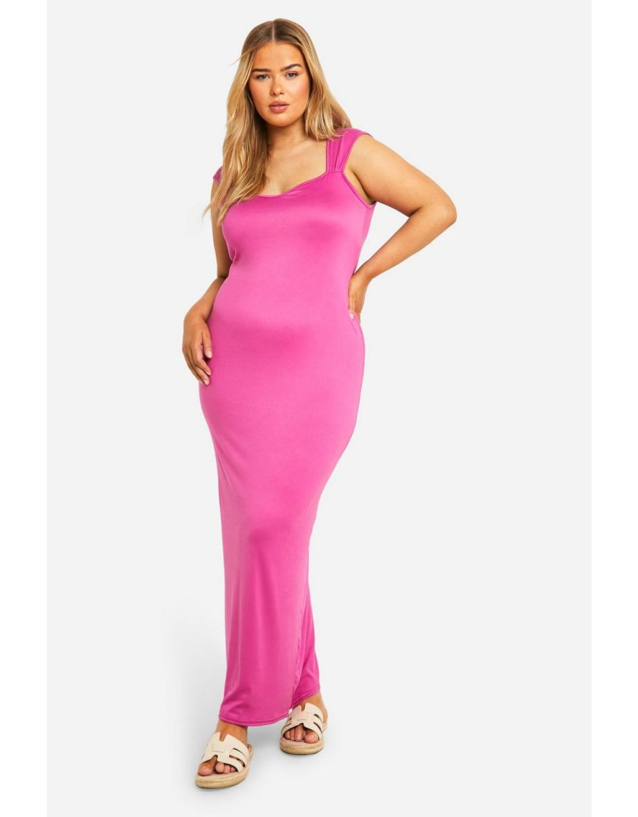 Plus Super Soft Cap Sleeve Maxi Dress