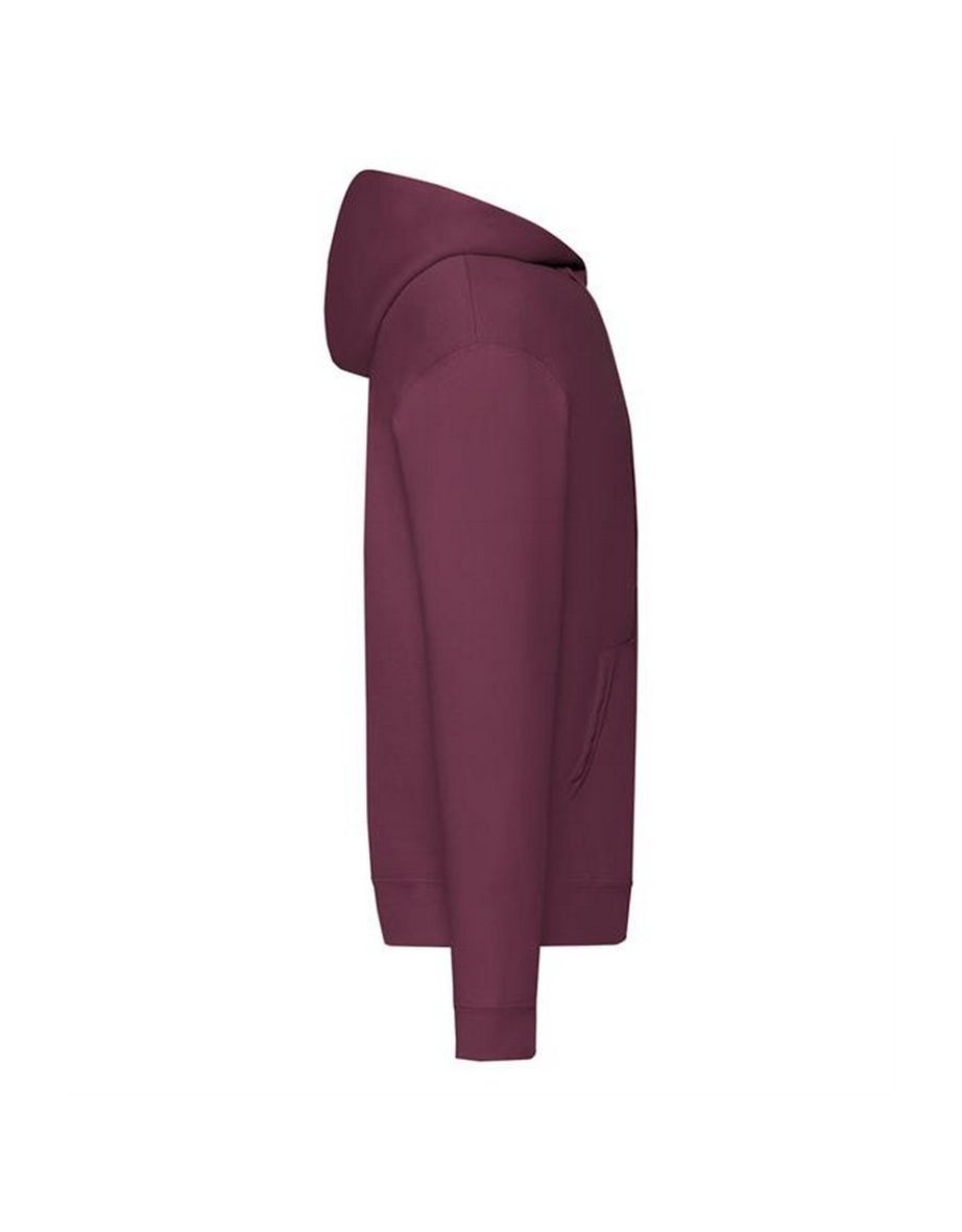 Fruit Of The Loom Mens Zip Through Hooded Sweatshirt / Hoodie - Burgundy - 1