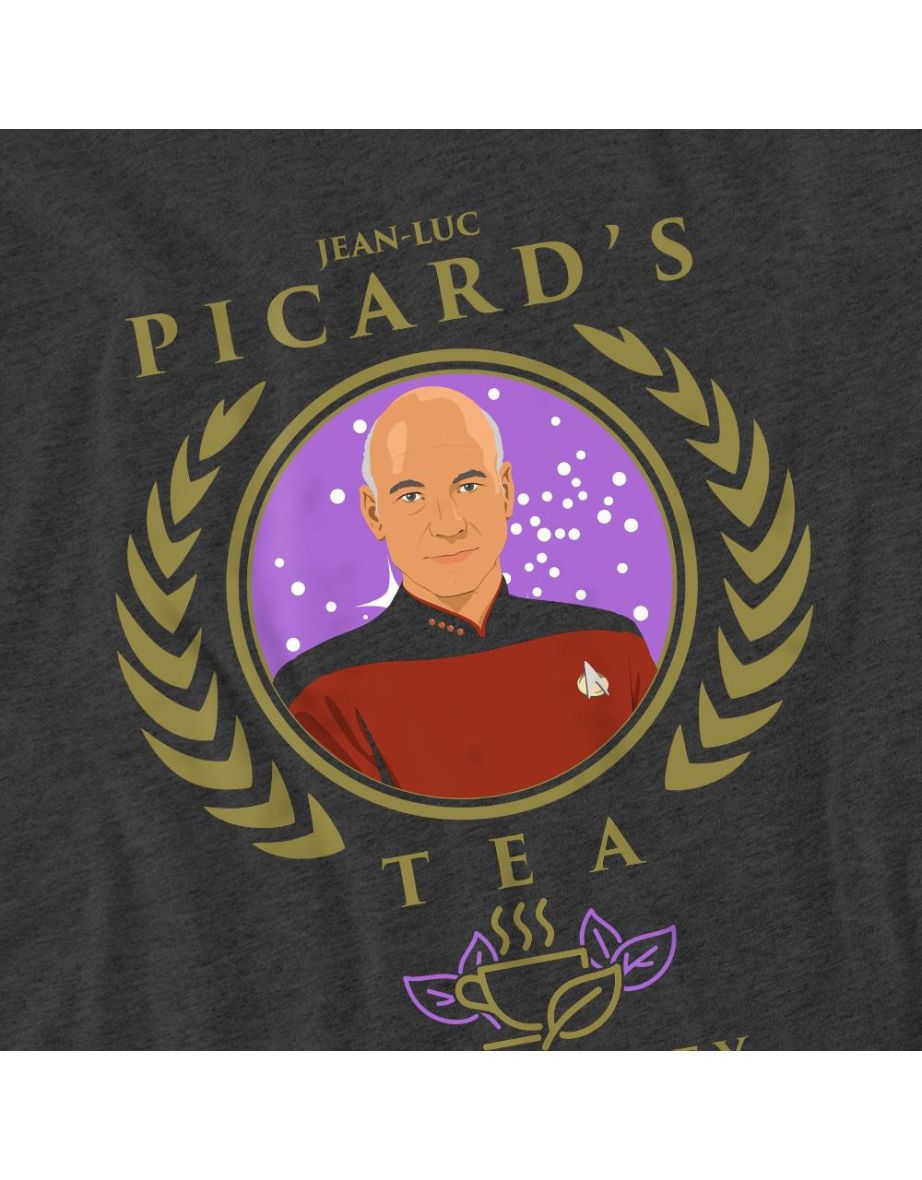 Star Trek: The Next Generation Unisex Adult Tea. Earl Grey. Hot T-Shirt - Charcoal - 3