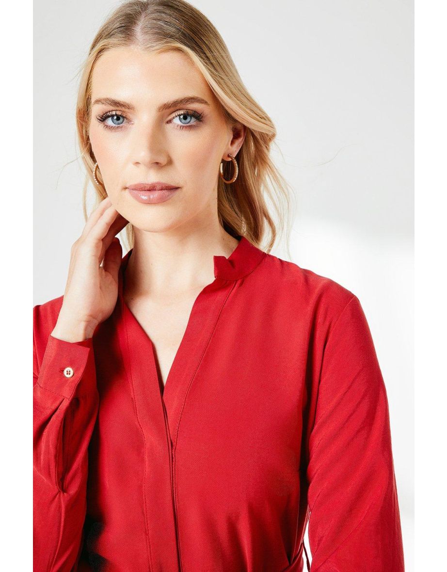 Principles by Debenhams Red Belted Shirt Dress - 3