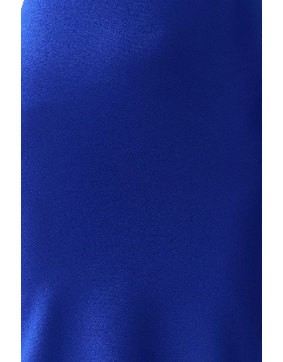 Navy Halter Neck Column Midaxi Evening Dress - 7