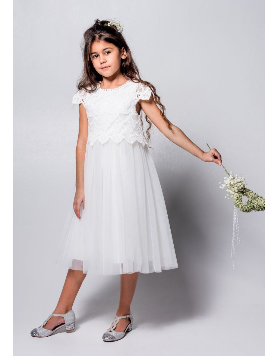 Lucy Lace Bodice Dress - Ivory