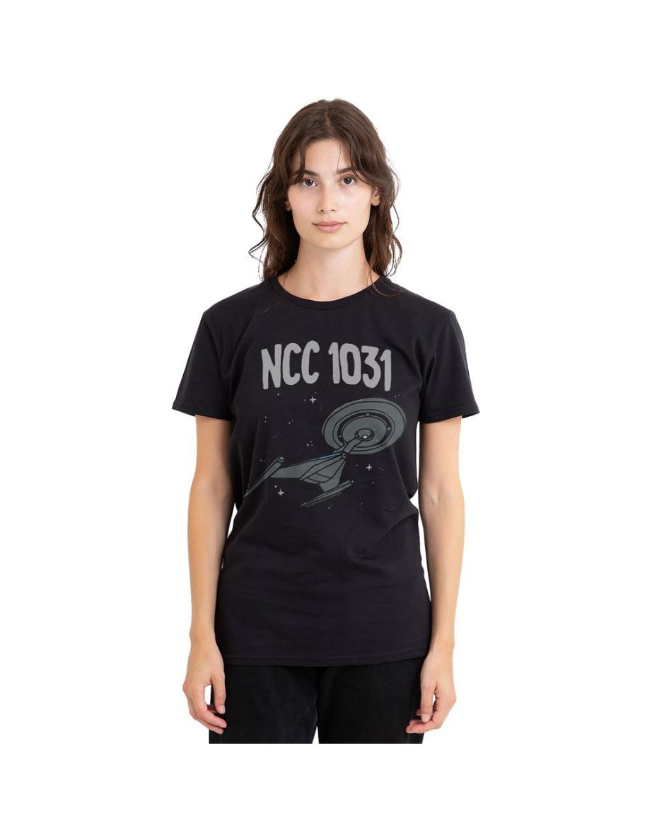 Star Trek Unisex Adult The Crossfield Class T-Shirt - Black