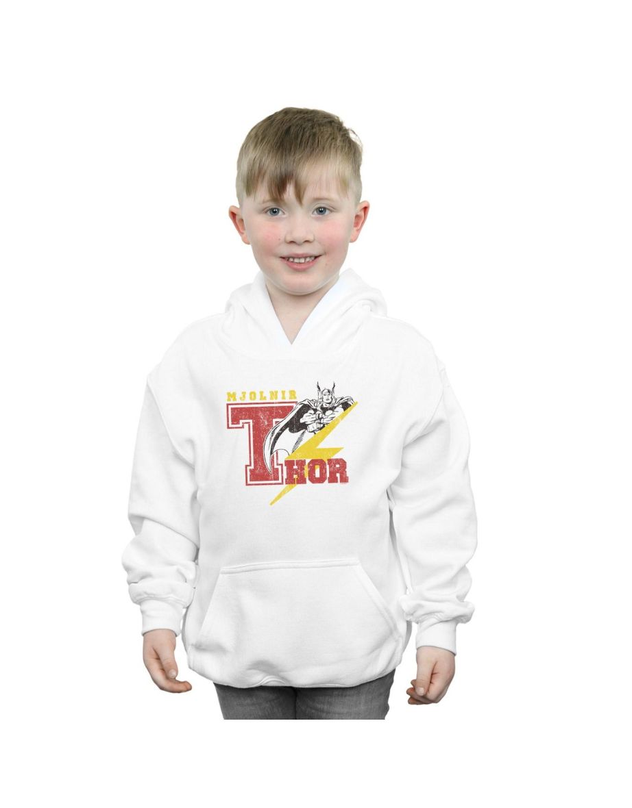 Marvel Boys Thor Mjolnir Hoodie - White