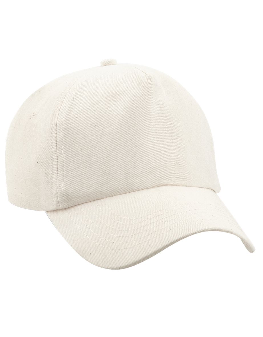 Beechfield Unisex Plain Original 5 Panel Baseball Cap - Natural