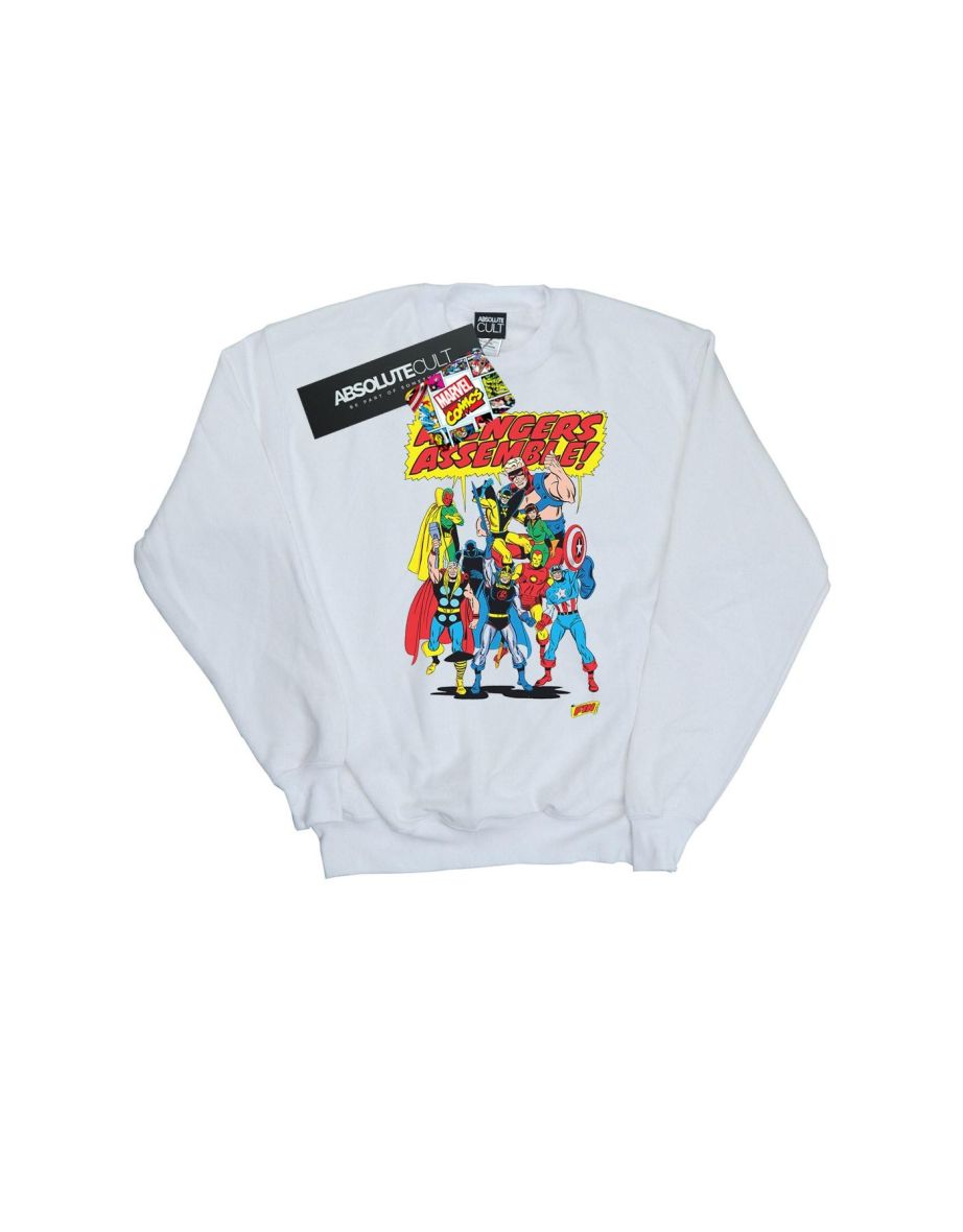 Marvel Comics Boys Avengers Assemble Sweatshirt - White