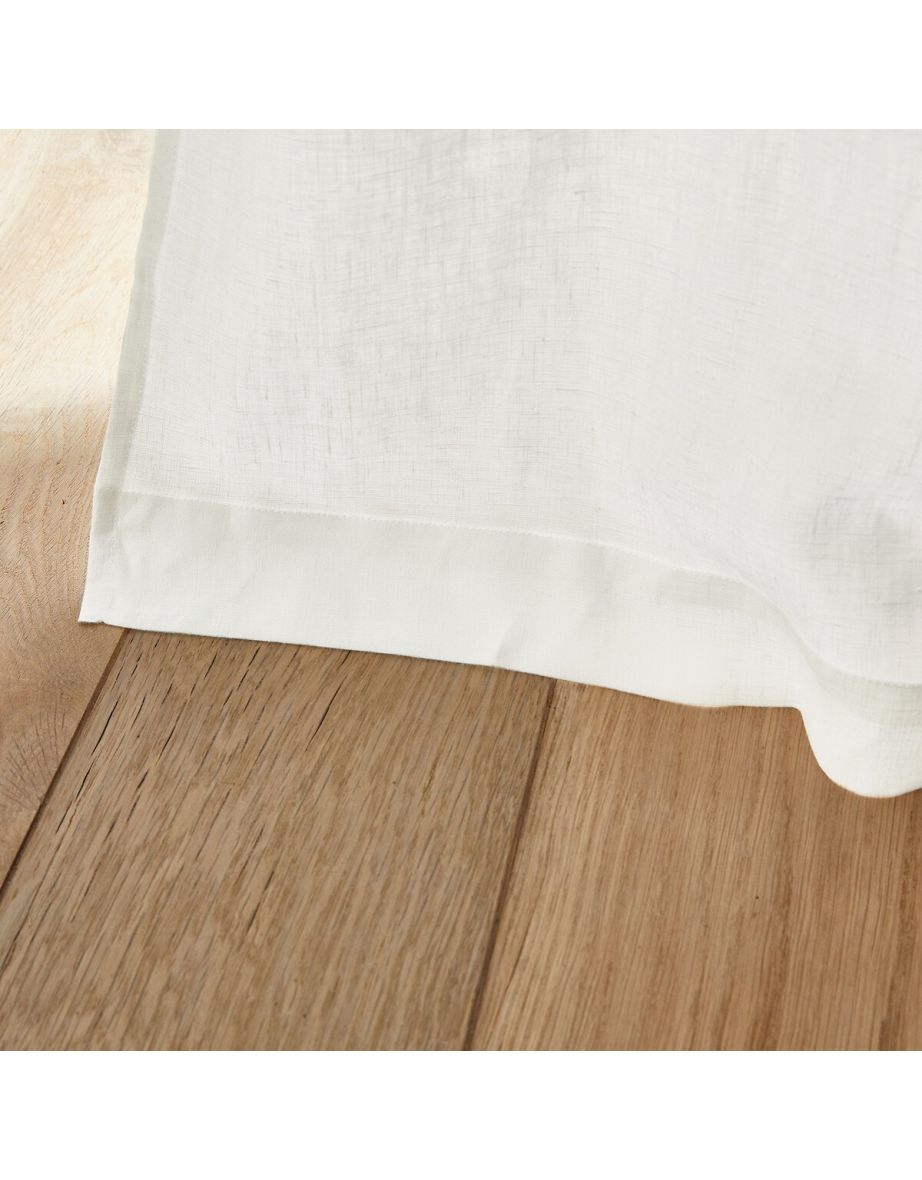 Private Ruffled Washed Linen Curtain - 2