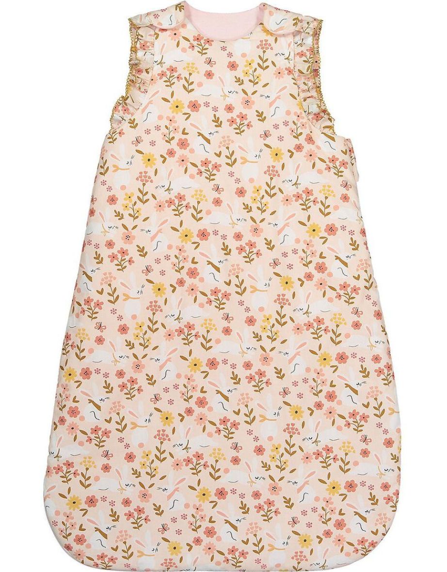 Floral Rabbit Organic Cotton Percale Sleep Bag