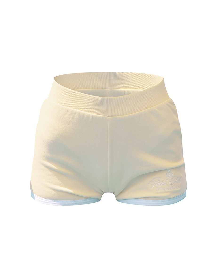 PLT Sport Lemon Contrast Binding Loopback Mini Shorts - 4