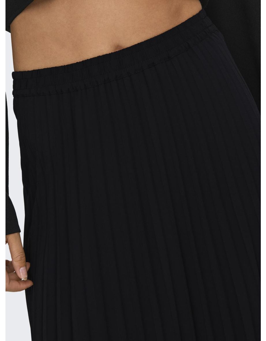 Plisse Black long skirt - 10