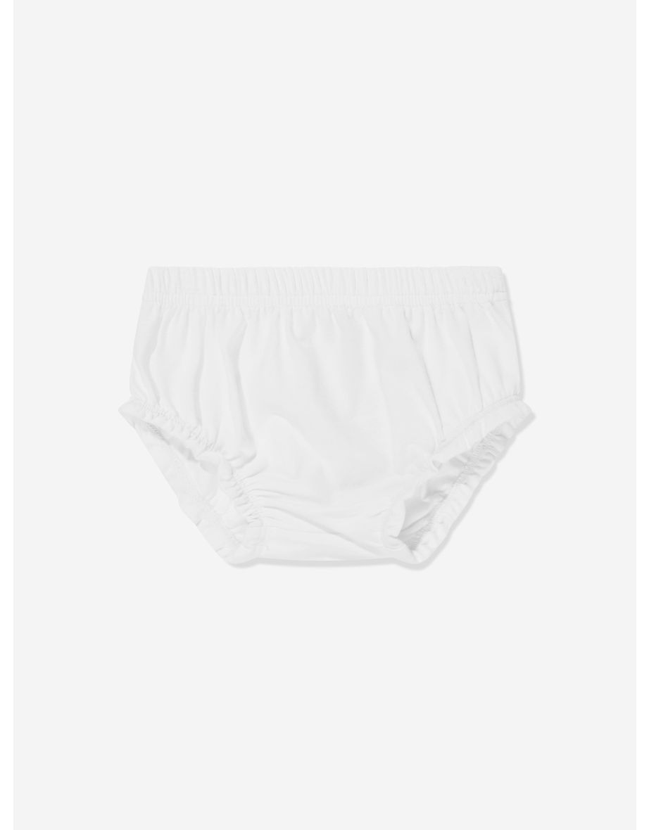Baby Girls Dress with Knickers in White - 3