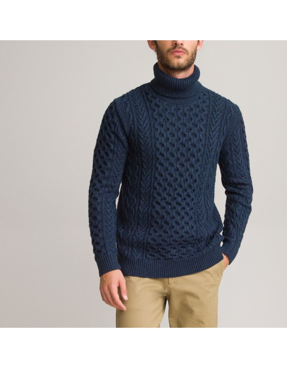 Cable Knit Turtleneck Jumper/Sweater