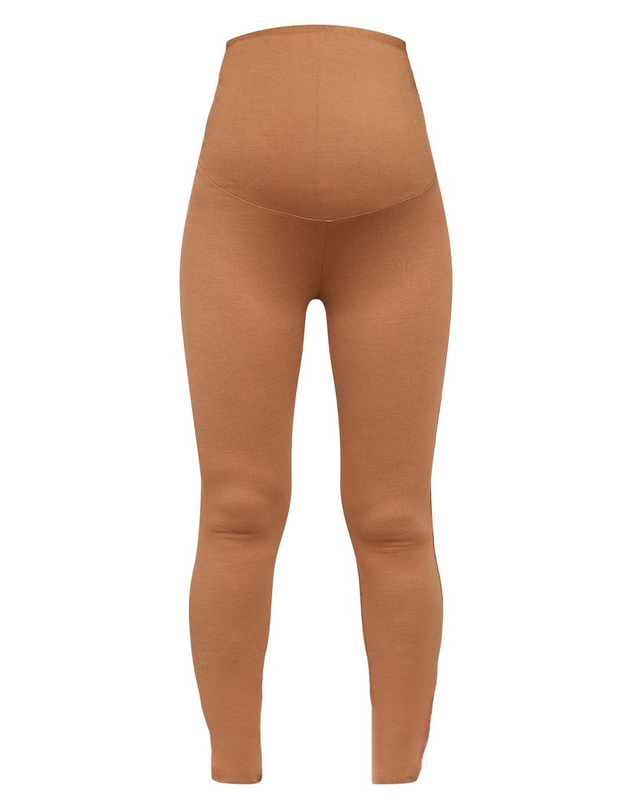 Maternity Brown Over The Bump Leggings - 4