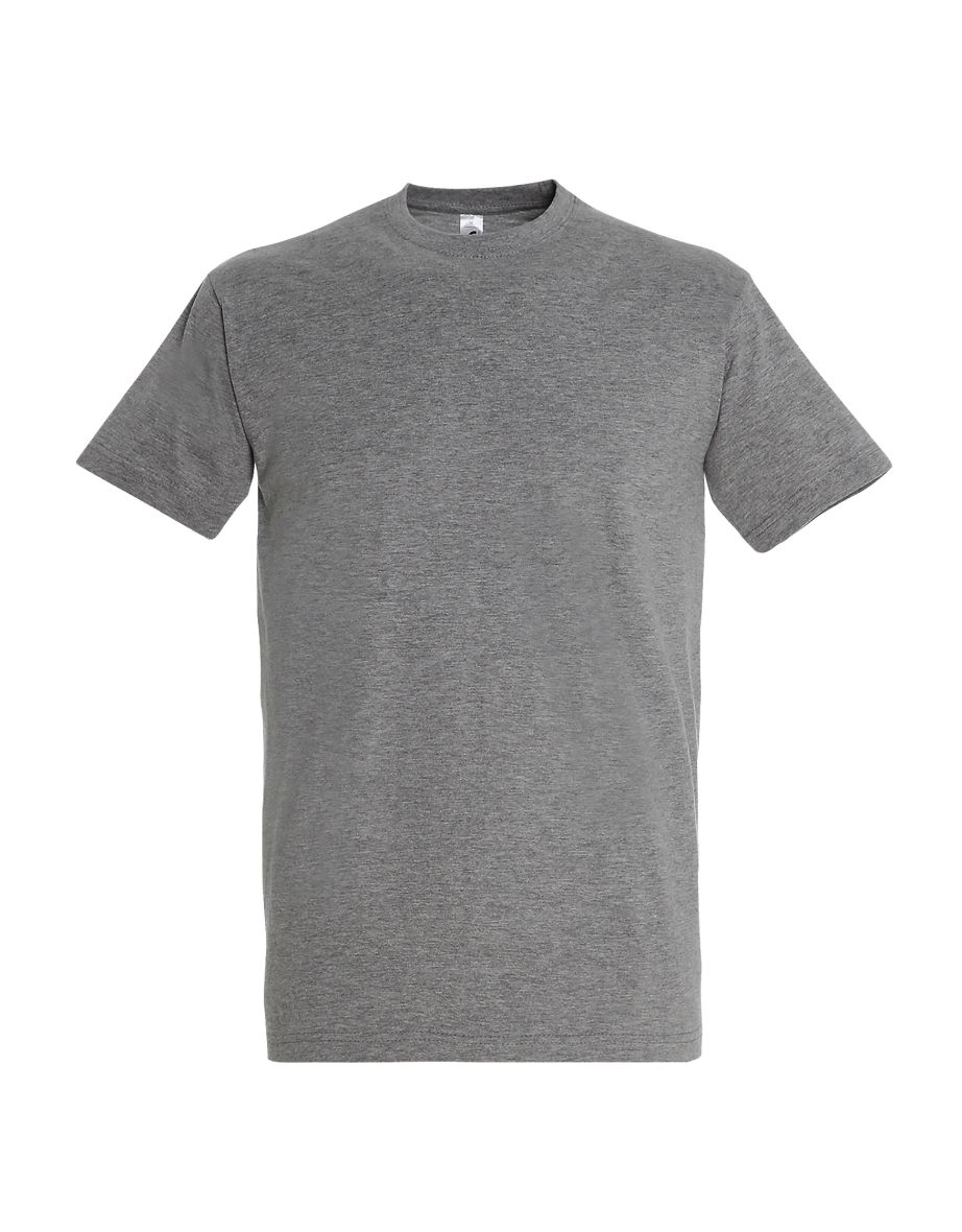 SOLS Mens Imperial Heavyweight Short Sleeve T-Shirt - Grey Marl