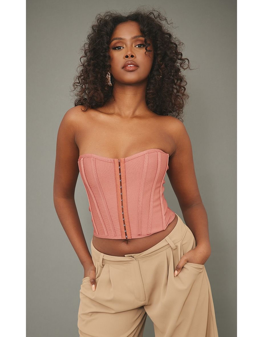 PrettyLittleThing, Tops, Plt Hook And Eye Structured Corset