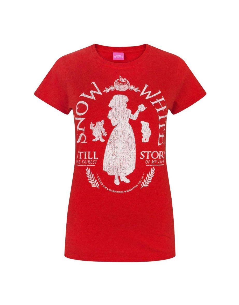 Disney Womens/Ladies Snow White Distressed T-Shirt