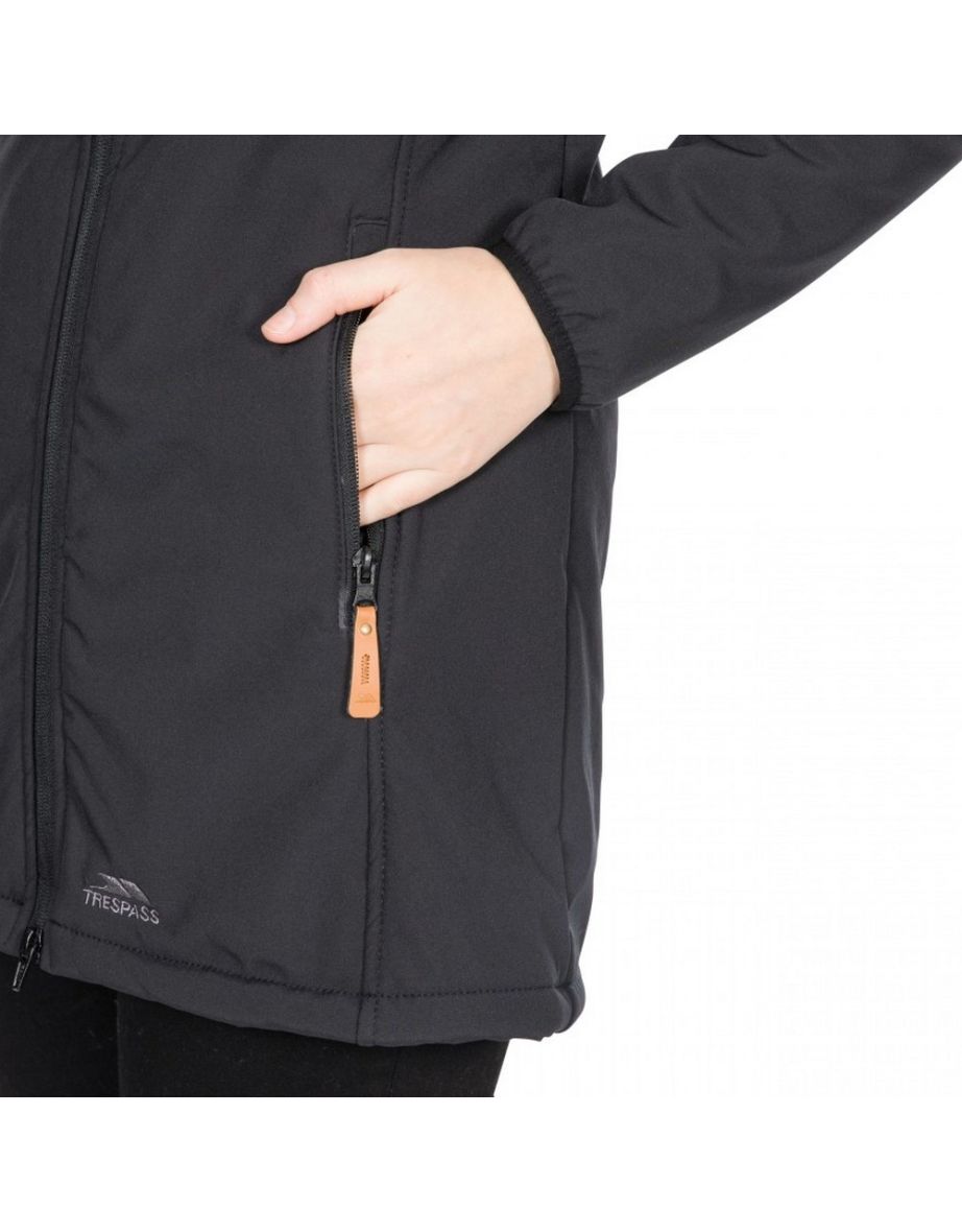 Trespass Womens/Ladies Kristen Longer Length Hooded Waterproof Jacket - Black - 3