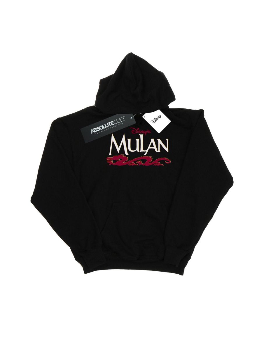 Disney Boys Mulan Script Hoodie - Black