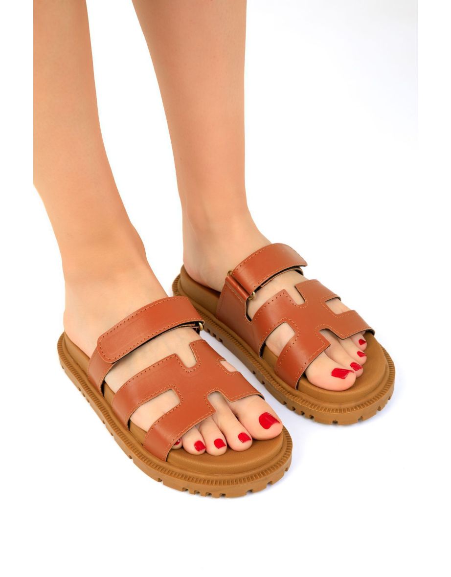 Tan Women Sliders