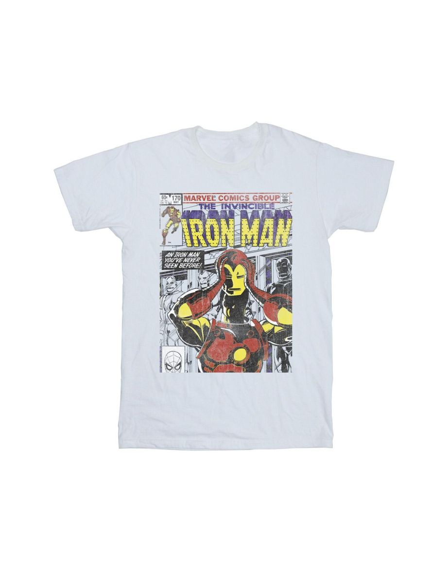 Marvel Mens Iron Man Head Gear Off T-Shirt - White - 1