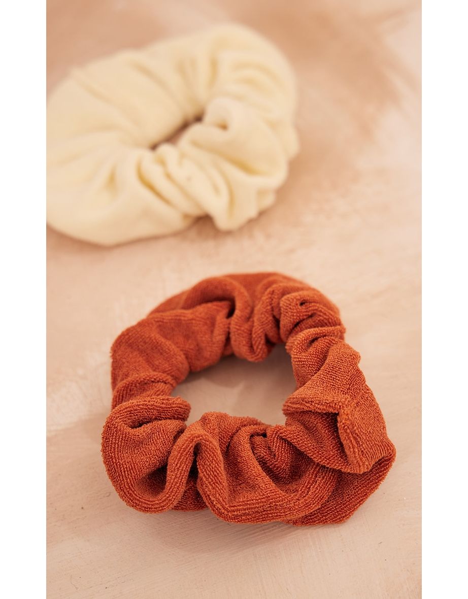 Rust Towelling Scrunchie - 2