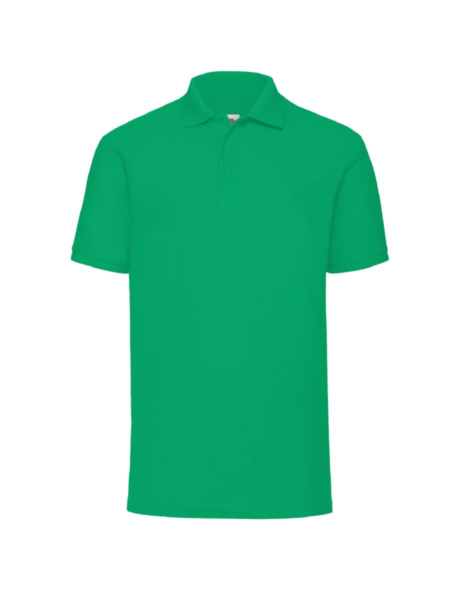 Fruit Of The Loom Mens 65/35 Pique Short Sleeve Polo Shirt - Kelly Green