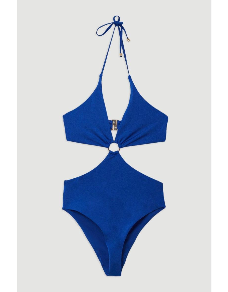 Slinky Cut Out Ring Detail Swimsuit - 3