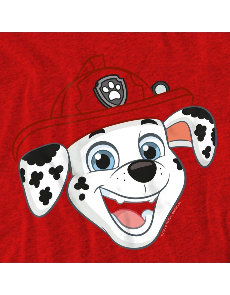 Paw Patrol Unisex Adult Grin Marshall T-Shirt - Red - 3