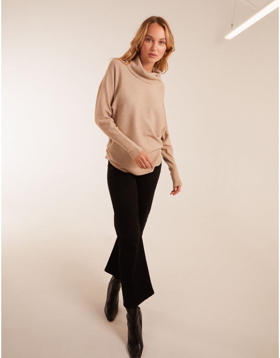 Oversized Roll Neck Batwing Jumper