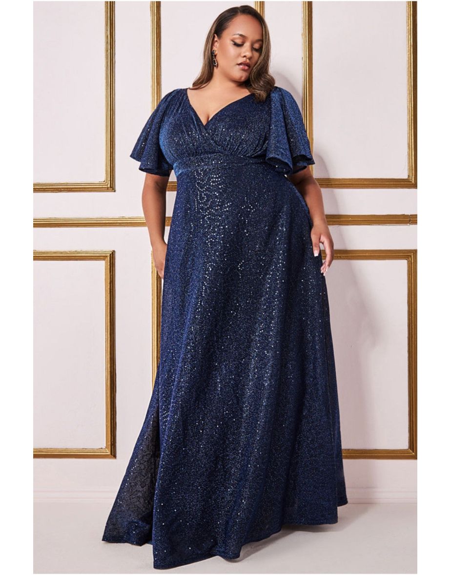 Flutter sleeve maxi dress plus size best sale