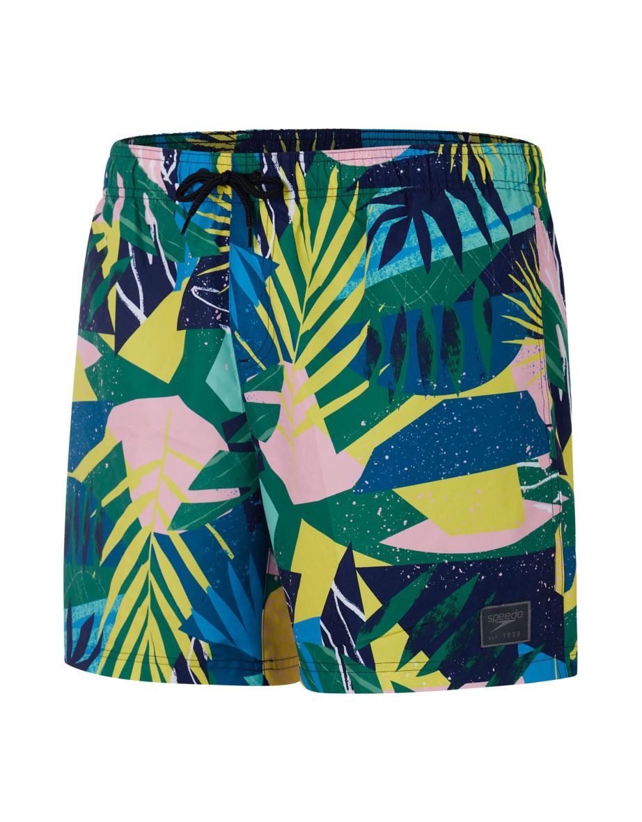 Men's Speedo Printed Leisure 16" Water Shorts in Yellow