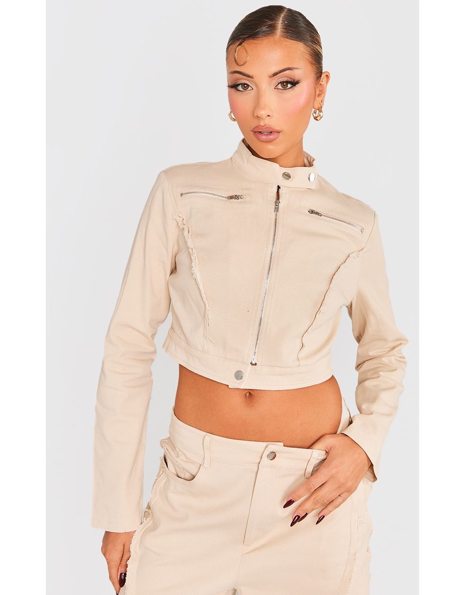 Cropped 2024 stone jacket