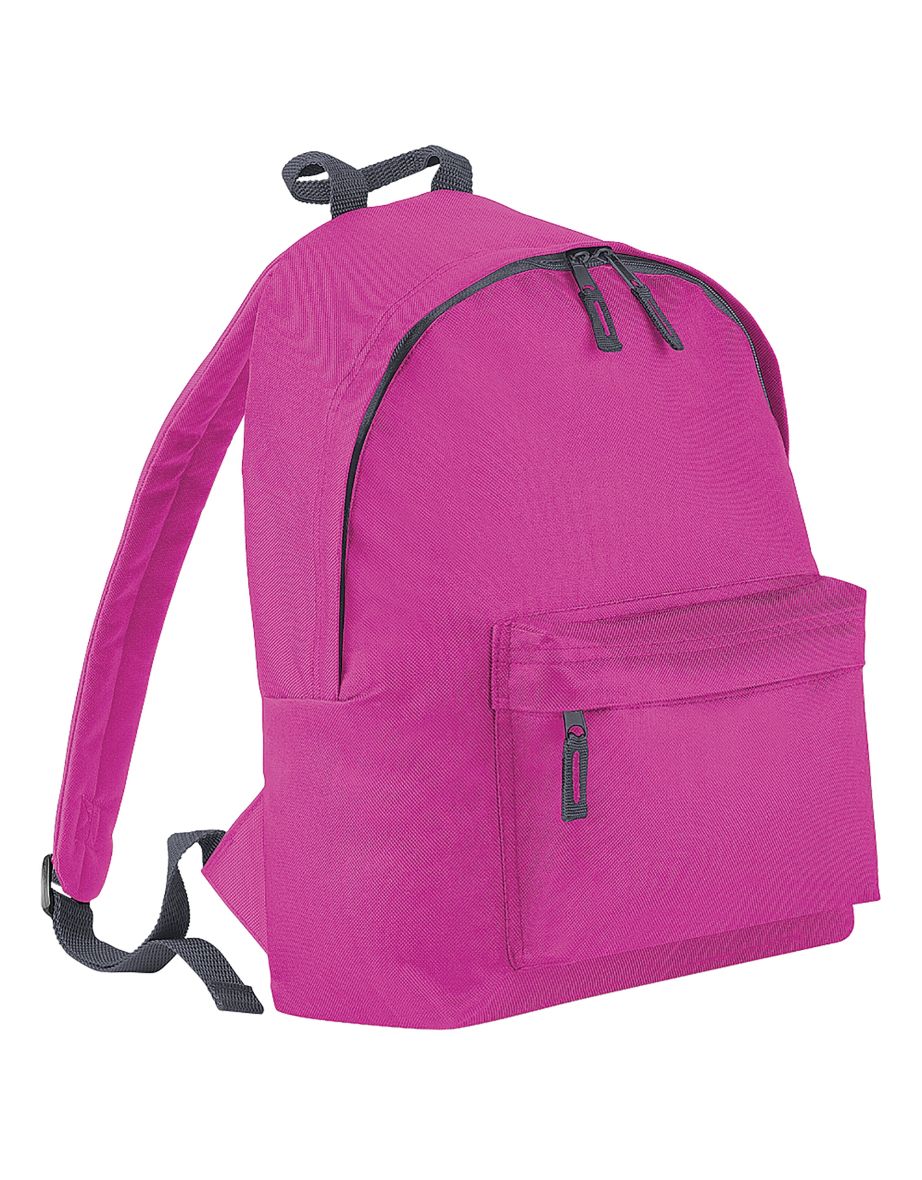 Bagbase Fashion Backpack / Rucksack (18 Litres) - Fuchsia/Graphite