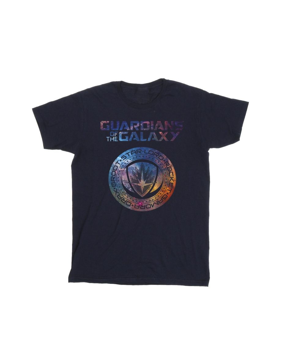 Marvel Boys Guardians Of The Galaxy Stars Fill Logo T-Shirt - Navy Blue - 1