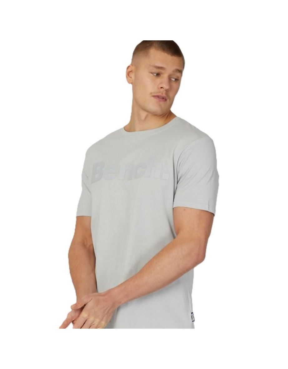 Bench Mens Worsley Casual Crew Neck Cotton Rubberised Logo T-Shirt Top Tee
