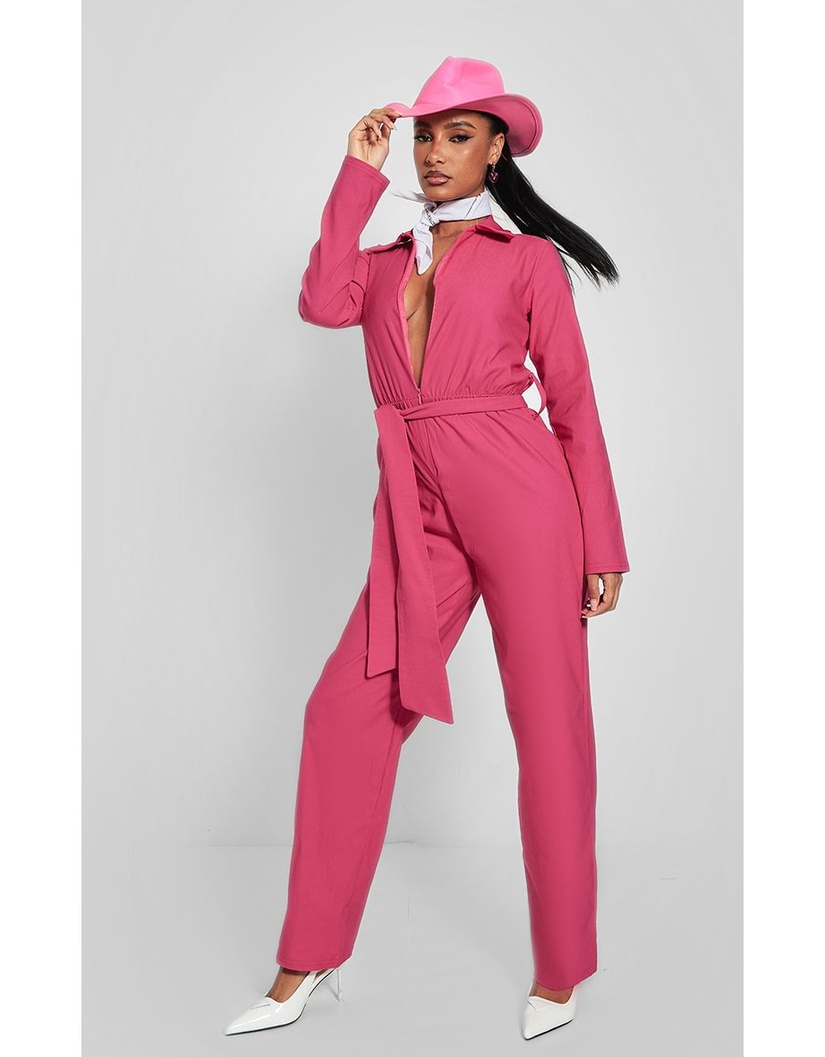 Bright Pink Boiler Suit Costume