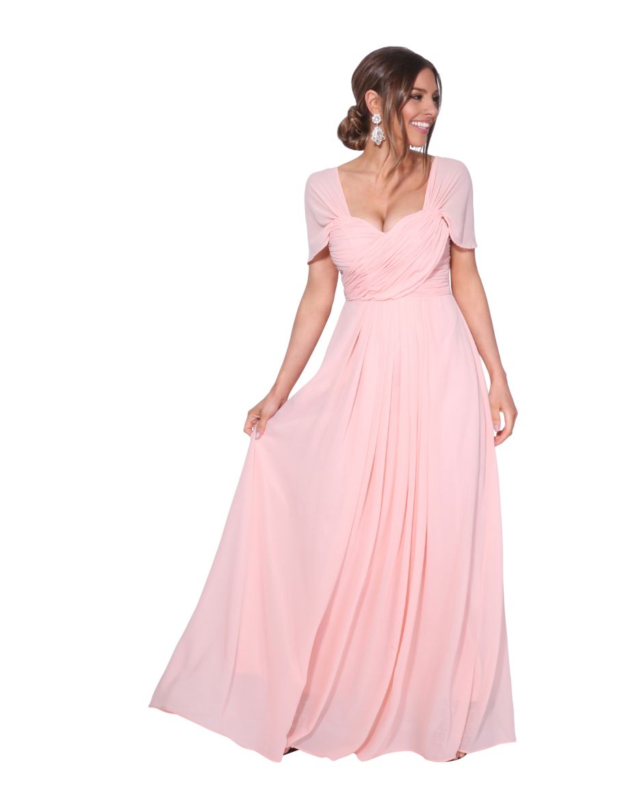 Multiway Neckline Occasion Maxi Dress - Pink