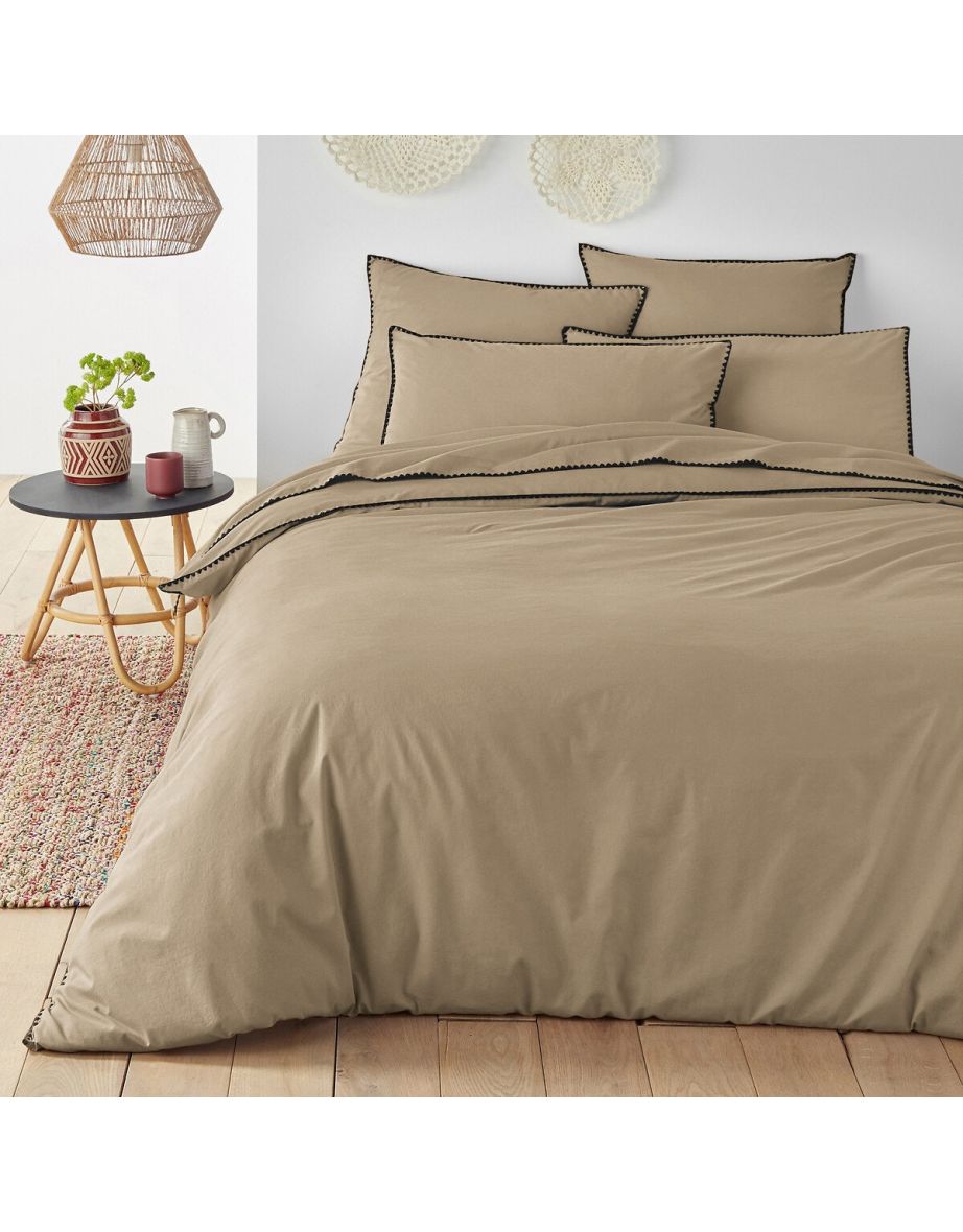 Merida Embroidered Washed Cotton Duvet Cover