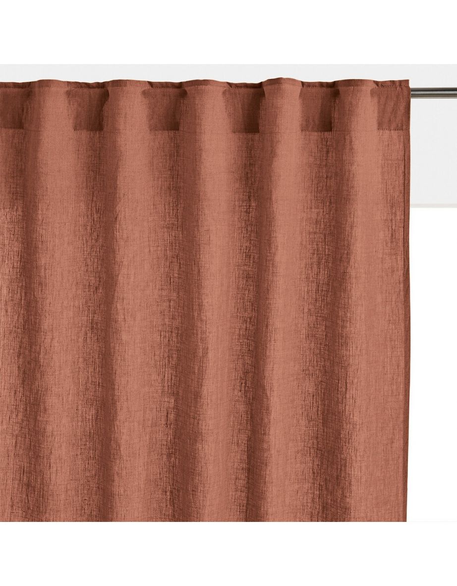 Onega Washed Linen Single Curtain with Concealed Tabs