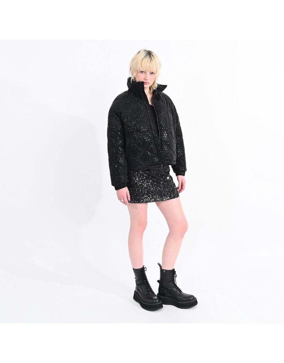 Winter Short Padded Puffer Jacket with Zip Fastening - 3