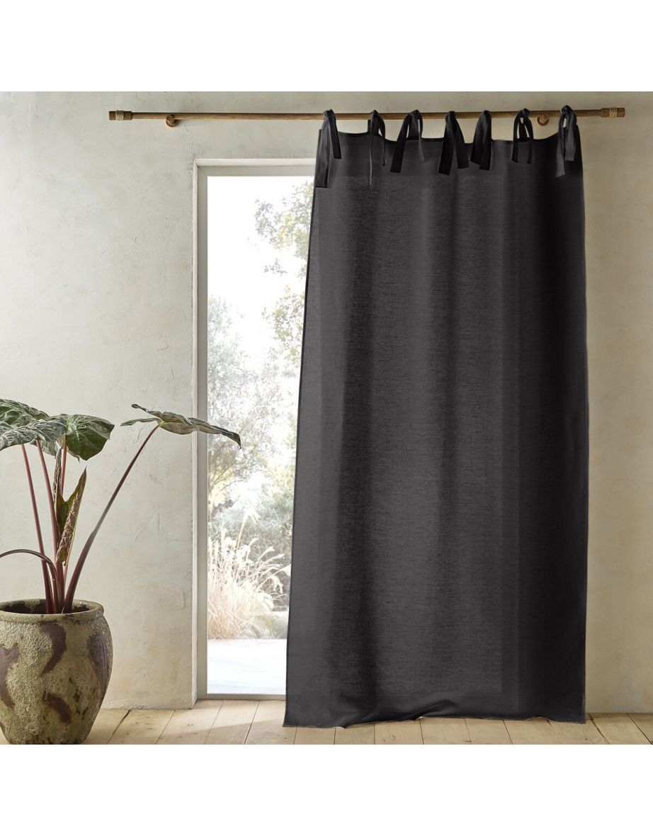 Colin Pure Linen Curtain with Knots