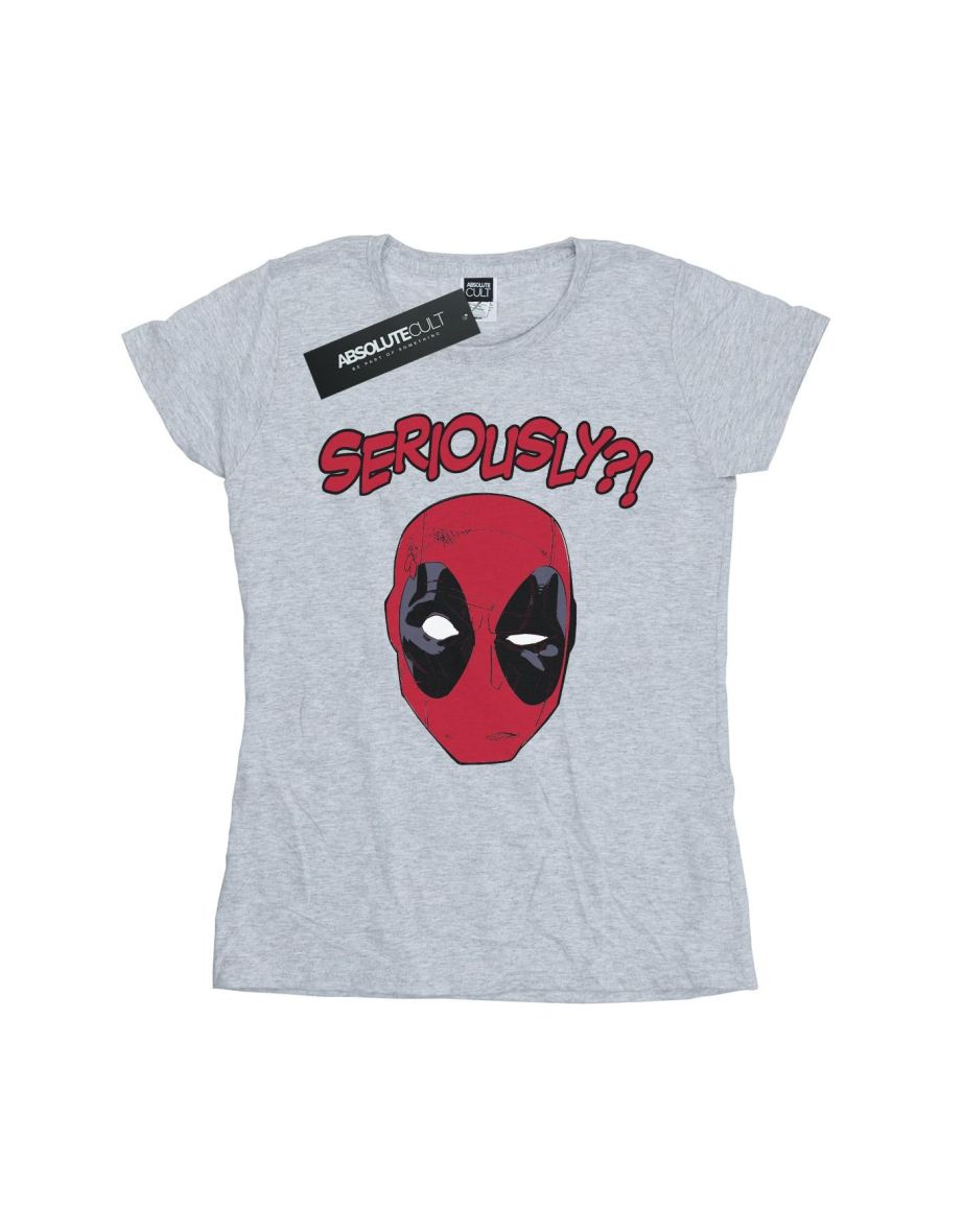 Marvel Womens/Ladies Deadpool Seriously Cotton T-Shirt - Sports Grey