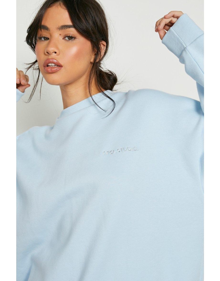 Oversized Sweater with REEL Cotton - light blue - 3