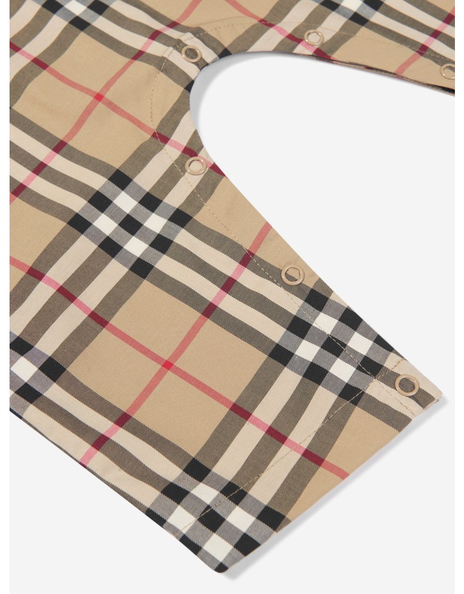 Baby Octavian Romper in Archive Beige Check - 3