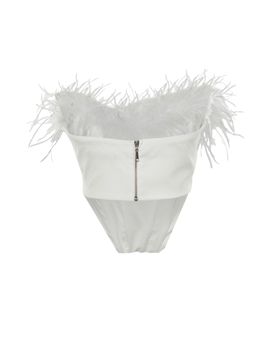 Crop Top - White - Plain - 7