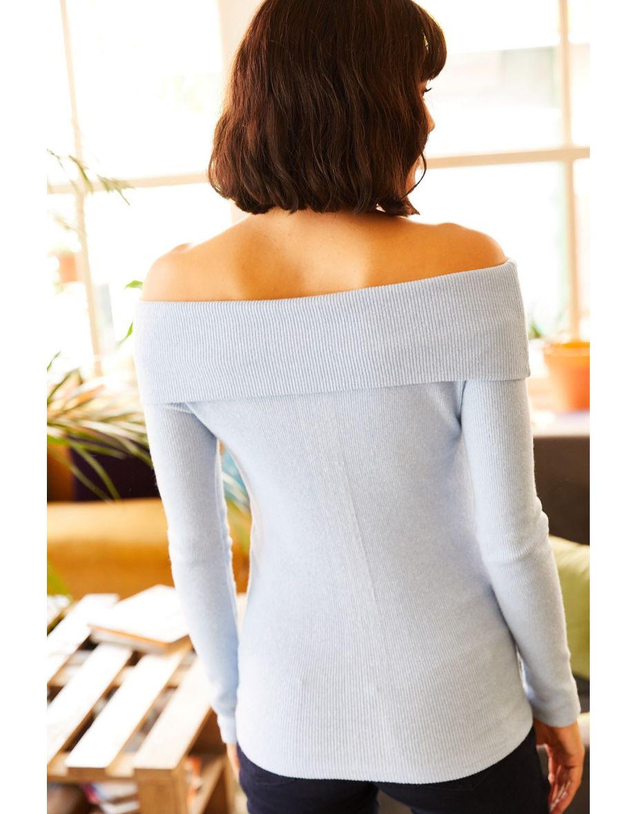 Sweater - Blue - Fitted - 5