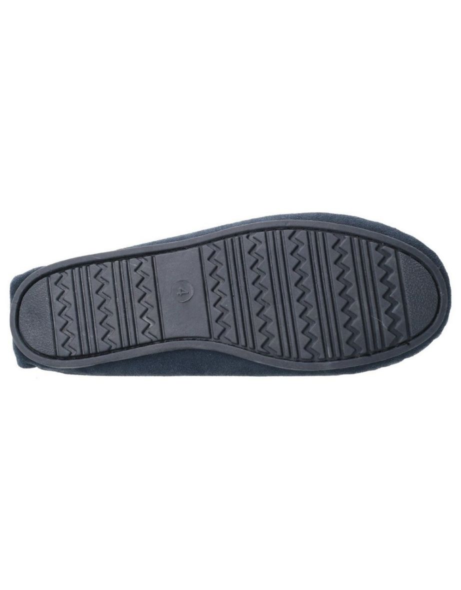 Hush Puppies Womens/Ladies Allie Slip On Leather Slipper - Navy - 3