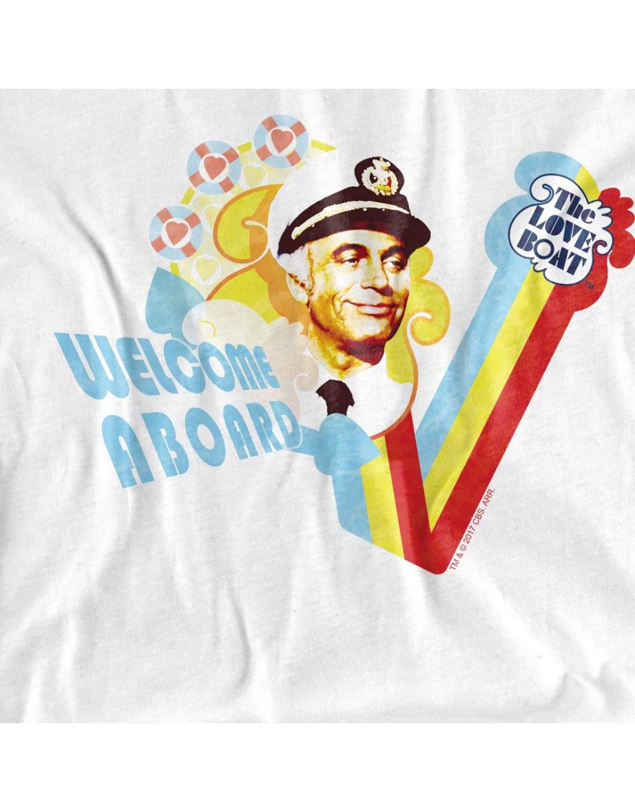 The Love Boat Unisex Adult Welcome Aboard T-Shirt - White - 3