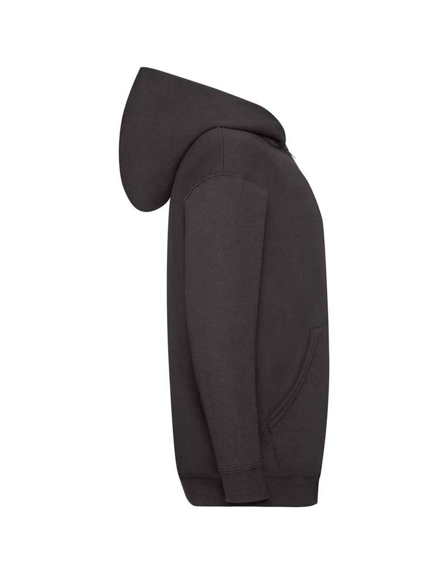 Fruit Of The Loom Childrens/Kids Hooded Sweatshirt - Black - 2